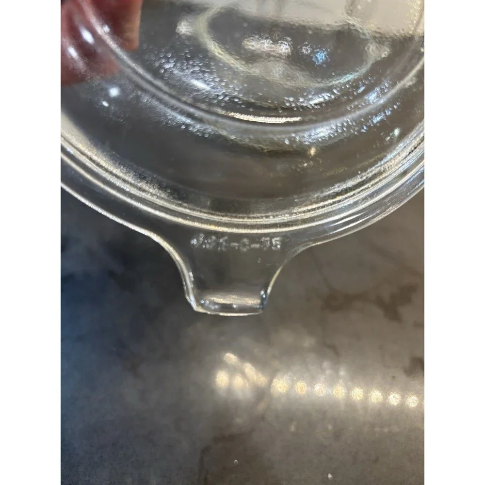 Pyrex Casserole Dish Clear 20 oz Round Glass 019 with 681-C-35 Lid